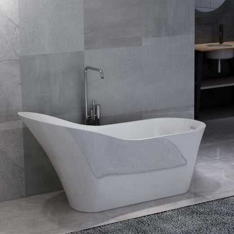 ZNTS Freestanding Bathtub White Acrylic 210 L 145243