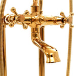 ZNTS Freestanding Bathtub Faucet Stainless Steel 99.5 cm Gold 145095
