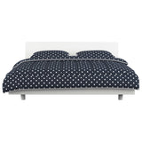 ZNTS 3 Piece Winter Duvet Set Fabric Dark Blue 240x220/80x80 cm 134258