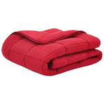 ZNTS 3 Piece Winter Duvet Set Fabric Burgundy 200x200/60x70 cm 134271