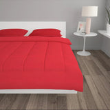 ZNTS 3 Piece Winter Duvet Set Fabric Burgundy 240x220/80x80 cm 134276