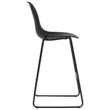 ZNTS Bar Chairs 4 pcs Black Plastic 281502