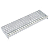 ZNTS Stair Treads 4 pcs Forge-welded Galvanised Steel 900x240 mm 145249