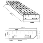 ZNTS Stair Treads 4 pcs Press-locked Galvanised Steel 800x240 mm 145253