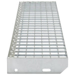 ZNTS Stair Treads 4 pcs Press-locked Galvanised Steel 1000x240 mm 145255