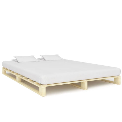 ZNTS Pallet Bed Frame Solid Pine Wood 140x200 cm 285237