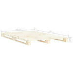 ZNTS Pallet Bed Frame Solid Pine Wood 140x200 cm 285237