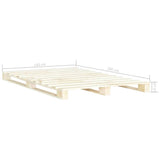 ZNTS Pallet Bed Frame Solid Pine Wood 140x200 cm 285237