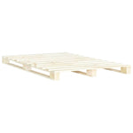 ZNTS Pallet Bed Frame Solid Pine Wood 180x200 cm 6FT Super King 285239
