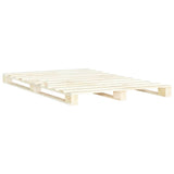 ZNTS Pallet Bed Frame Solid Pine Wood 180x200 cm 6FT Super King 285239