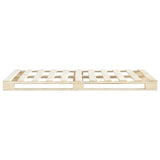 ZNTS Pallet Bed Frame Solid Pine Wood 180x200 cm 6FT Super King 285239