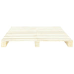 ZNTS Pallet Bed Frame Solid Pine Wood 180x200 cm 6FT Super King 285239