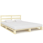 ZNTS Pallet Bed Frame Solid Pine Wood 140x200 cm 285244