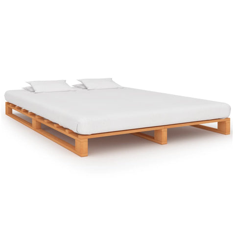 ZNTS Pallet Bed Frame Brown Solid Pine Wood 180x200cm 6FT Super King 285267