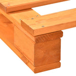 ZNTS Pallet Bed Frame Brown Solid Pine Wood 180x200cm 6FT Super King 285267