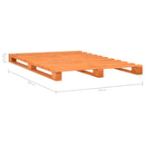 ZNTS Pallet Bed Frame Brown Solid Pine Wood 180x200cm 6FT Super King 285267