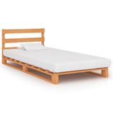 ZNTS Pallet Bed Frame Brown Solid Pine Wood 100x200 cm 285270