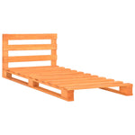 ZNTS Pallet Bed Frame Brown Solid Pine Wood 100x200 cm 285270