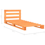 ZNTS Pallet Bed Frame Brown Solid Pine Wood 100x200 cm 285270