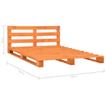 ZNTS Pallet Bed Frame Brown Solid Pine Wood 180x200cm 6FT Super King 285274