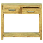 ZNTS Console Table 83x30x73 cm Rustic Oak Wood 284267
