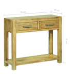 ZNTS Console Table 83x30x73 cm Rustic Oak Wood 284267