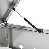 ZNTS Quadruple Wheelie Bin Shed 240 L Stainless Steel 145382
