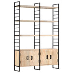 ZNTS 4-Tier Bookcase 124x30x180 cm Solid Mango Wood 284417