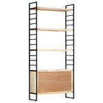 ZNTS 4-Tier Bookcase 80x30x180 cm Solid Mango Wood 284421
