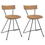 ZNTS Dining Chairs 2 pcs Solid Teak Wood 285204