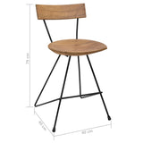 ZNTS Dining Chairs 2 pcs Solid Teak Wood 285204