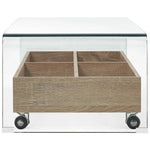 ZNTS Coffee Table Clear 98x45x31 cm Tempered Glass 284746
