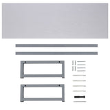 ZNTS Bathroom Wall Shelf for Basin White 120x40x16.3 cm 283824