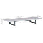 ZNTS Bathroom Wall Shelf for Basin White 120x40x16.3 cm 283824