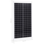 ZNTS Solar Panel 30 W Polycrystalline Aluminium and Safety Glass 145280