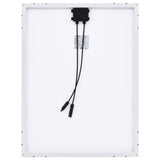 ZNTS 2x Solar Panels 100W Monocrystalline Aluminium and Safety Glass 145285