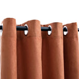 ZNTS Blackout Curtains with Metal Rings 2 pcs Rust 140x245 cm 134472