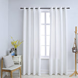 ZNTS Blackout Curtains with Metal Rings 2 pcs Off White 140x245 cm 134484