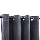 ZNTS Blackout Curtains with Rings 2 pcs Velvet Anthracite 140x175 cm 134496