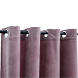 ZNTS Blackout Curtains with Rings 2pcs Velvet Antique Pink 140x175cm 134520