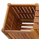 ZNTS Garden Bench with 2 Planters 150x30x40 cm Solid Acacia Wood 46344