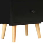 ZNTS Bedside Cabinets 2 pcs Black 40x30x50 cm Solid Pinewood 285225