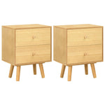 ZNTS Bedside Cabinets 2 pcs 40x30x50 cm Solid Pinewood 285226