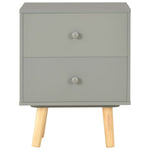 ZNTS Bedside Cabinets 2 pcs Grey 40x30x50 cm Solid Pinewood 285227