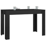 ZNTS Dining Table High Gloss Black 120x60x76 cm Engineered Wood 800439