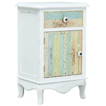 ZNTS Bedside Cabinet White 40x30x62 cm MDF 285753