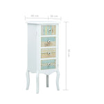ZNTS Sideboard with 4 Drawers White 40x30x95 cm MDF 285757