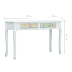 ZNTS Console Table White 120x40x74.5 cm Wood 285760