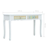 ZNTS Console Table White 120x40x74.5 cm Wood 285760