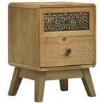 ZNTS Bedside Cabinet Brown 37x30x51 cm Wood 285764